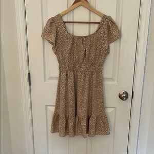Altar'd State Floral Brown Dress